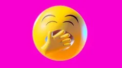 Yawning or Tired yellow ball Emoji or Smiley