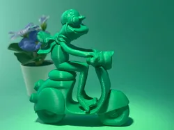 3D printer bestanden | 3MF | frog on a scooter