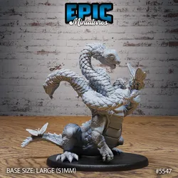 Baby Hydra ‧ DnD Miniature ‧ Tabletop Miniatures ‧ Gaming Monster ‧ 3D Model ‧ RPG ‧ DnDminis ‧ STL FILE