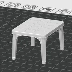 Classic Plastic Table - 3D Model for Printing