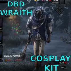 Cosplay Dead By daylight DBD Wraith Default Discourteus Revenge Cosmetic, Outfit COstume, Gift, HOliday, Halloween, Free,