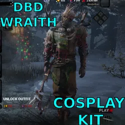 Cosplay Dead By daylight DBD Wraith Default FOrsaken Stag Cosmetic, Outfit COstume, Gift, HOliday, Halloween, Free,