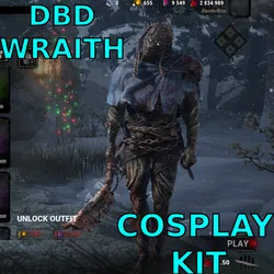 Cosplay Dead By daylight DBD Wraith Default Mangled Wrecker Cosmetic, Outfit COstume, Gift, HOliday, Halloween, Free,