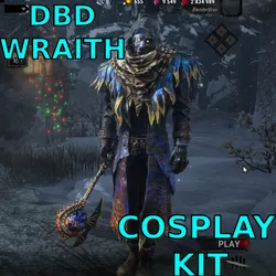 Cosplay Dead By daylight DBD Wraith Default Masquerade Phantom Head Cosmetic, Outfit COstume, Gift, HOliday, Halloween, Free,