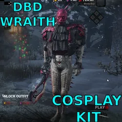 Cosplay Dead By daylight DBD Wraith Default Mind Hunter Cosmetic, Outfit COstume, Gift, HOliday, Halloween, Free,