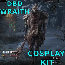 Cosplay Dead By daylight DBD Wraith Default Night Whistler Cosmetic, Outfit COstume, Gift, HOliday, Halloween, Free,