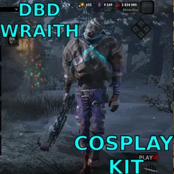 Cosplay Dead By daylight DBD Wraith Default Night Whistler Cosmetic, Outfit COstume, Gift, HOliday, Halloween, Free,