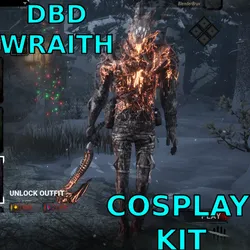 Cosplay Dead By daylight DBD Wraith Default Seeping Hollow Cosmetic, Outfit COstume, Gift, HOliday, Halloween, Free,