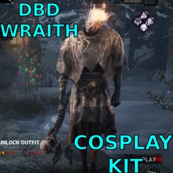 Cosplay Dead By daylight DBD Wraith Default Wax Warlock Cosmetic, Outfit COstume, Gift, HOliday, Halloween, Free,
