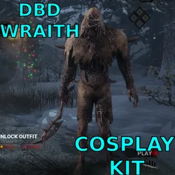 Cosplay Dead By daylight DBD Wraith Default WEathered ScareCrow Cosmetic, Outfit COstume, Gift, HOliday, Halloween, Free,