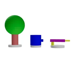 Cup, Tree and Gun Miniatures