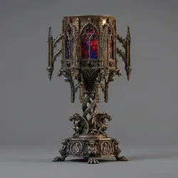 gothic architecture style gothic chalice cup with abstract gargoyles gothic cup decoration