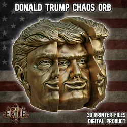Lighting & Lamps STL Descărcare - Donald Trump Chaos Orb Headphones Stand Path of Exile 2 - Krotek-inc