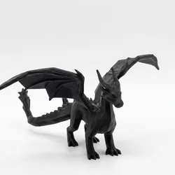 Low Poly Dragon - Fourth Wing Inspired (Tairn)