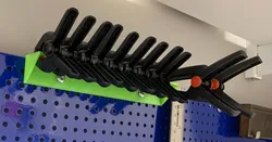Mini clamp holder for Biltema pegboard