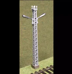 Openwork electric pole with two 180 degree lamps 1-87 resin 3D print model