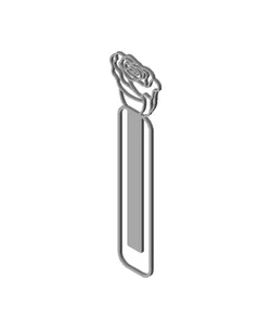 Paperclip Rose Bookmark 1.stl