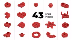 TwindBricks3D - 43 Bricks Plate Round collection 3D print model