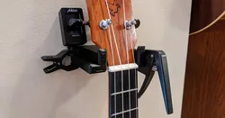 Ukulele Wall Mount with Tuner and Capo Storage