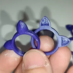 Creality Cloud | Cat Ears Ring – Cute 3D Printing Model for Jewelry and Gifts | ملفات الطابعة ثلاثية الأبعاد