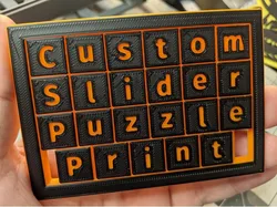 Customizable Slider Puzzle Generator (Print-In-Place)