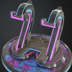 Free Home Decorations & Ornaments STL Download - Controller Stand in Cyberpunk Theme Version 2by OriJynn