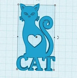 gratuită de Home Decorations & Ornaments STL Descărcare - Love Cat - SBizot