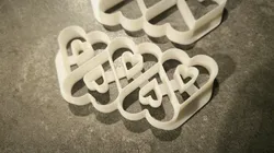 Heart with hearth cookie cutter (five at once)