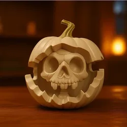 Home Decorations & Ornaments STL تنزيل - Pumpkin skull  (Halloween) - Countless_Sm