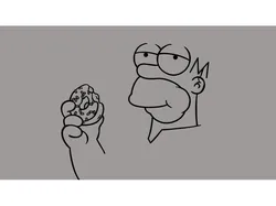 Homer Simpson eating doughnut