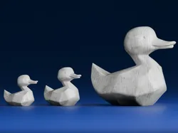 Low-Poly Duck Family