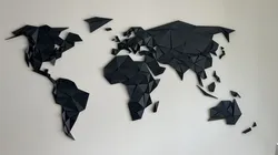 Low Poly World Map (1 meter version)