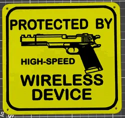 PROTECTED BY WIRELESS DEVICE PLATE