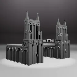 Sculptures & Artworks STL Descărcare - Gothic Cathedral Laptop Stand – Fantasy Architecture - LayerMint
