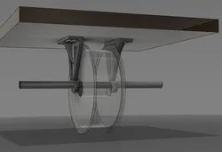 Spool Holder for 2kg spools, (hook and rod under table)