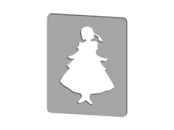 Victorian Maid Silhouette Cookie Frame