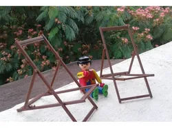 Chilean deck chair vintage ; chaise longue chilienne