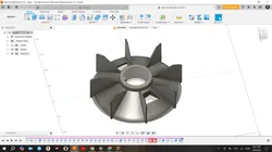 Electric motor fan 58x220mm