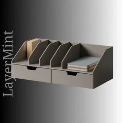 Home Decorations & Ornaments STL indir - Desk Organizer with Drawers and Dividers STL - LayerMint
