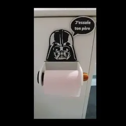 3D printer bestanden | 3MF | Dark Vador dérouleur de papier toilette