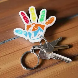 Creality Cloud | GlobeFlex Hand - Colorful keychain -backpack charm | ملفات الطابعة ثلاثية الأبعاد