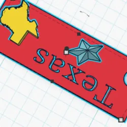 Gratis Badges & Coins STL indir - Texas State keychain tag - Lotldog_Isaiah