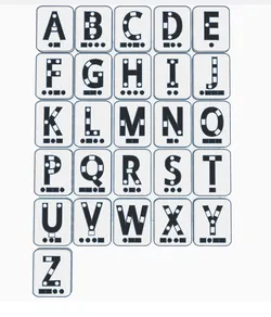 Morse tiles - Letters (multicolor)