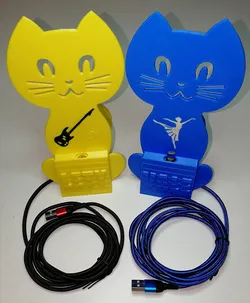 Phone holder and magnetic connector charger