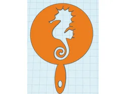Seahorse stencil for Coffee