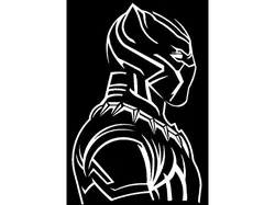 Black Panther stencil 5