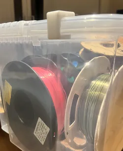 Catch, handle, lock to make storage box more airtight for filament. Link to boxes included. Stack-a-box