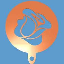 Free Home Decorations & Ornaments STL Download - Rose Coffee Stencilby Pacha5)