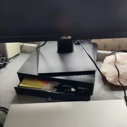 Monitor stand/riser with storage drawer