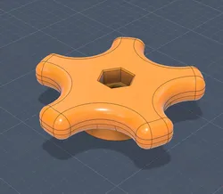Star Knob Low Profile - accepts 1/4" x 20 bolt/nut
